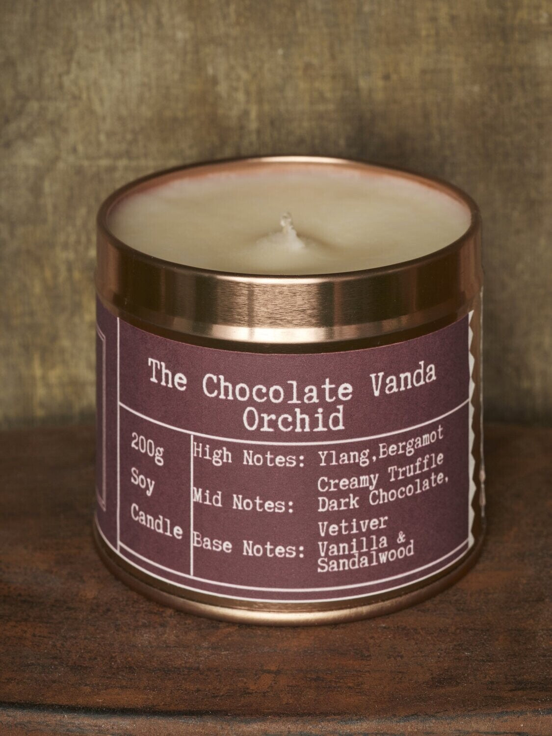 The Chocolate Vanda Orchid (100g Candle)